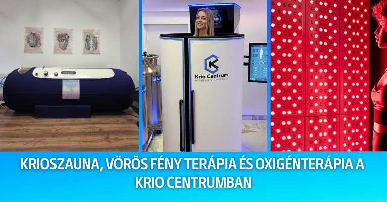 Krioszauna, Vörös Fény Terápia és Oxigénterápia a Krio Centrumban