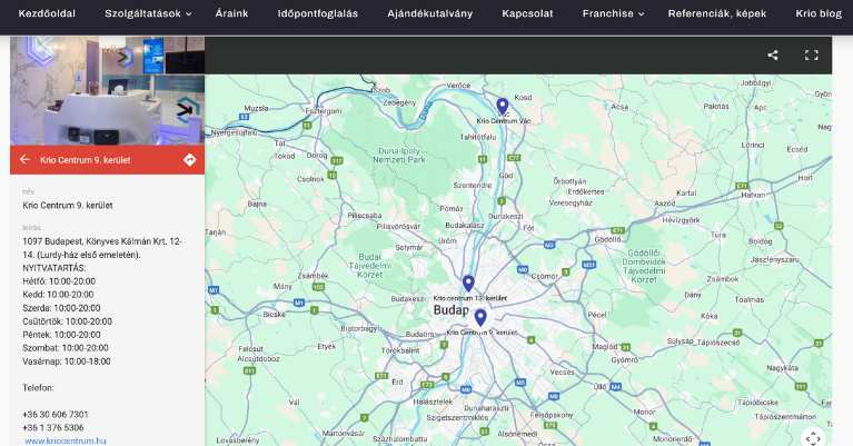 Jó hírünk van! Mostantól még egyszerűbben és gyorsabban megtalálhatod a hozzád legközelebbi Krio Centrumot: franchise partnereink oldalán elérhetővé vált egy vadonatúj, interaktív térképes kereső!